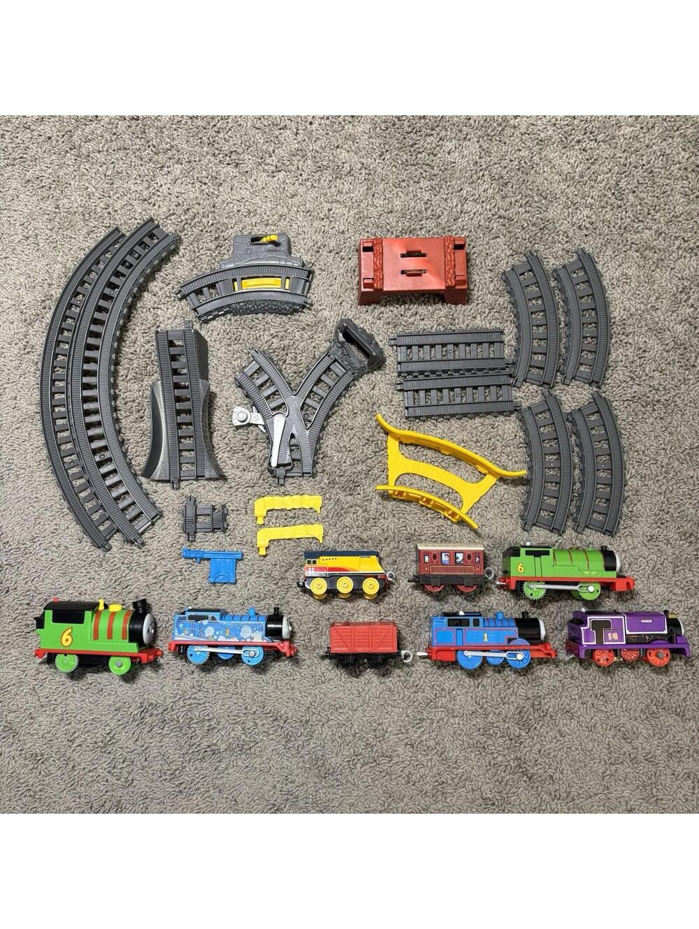 Thomas & Friends TrackMaster Train Lot - Percy, Thomas, Charlie & Rebecca Motors
